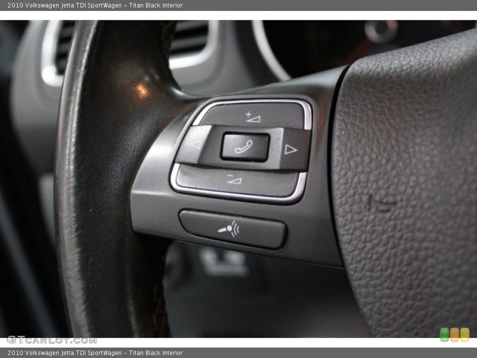 Titan Black Interior Controls for the 2010 Volkswagen Jetta TDI SportWagen #76324670