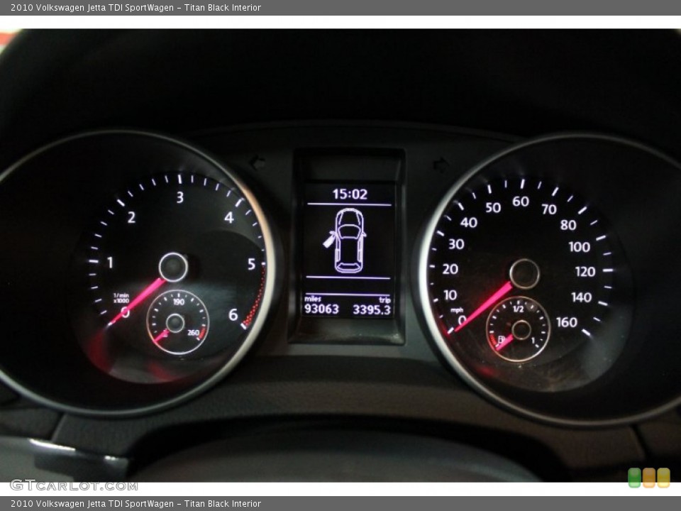 Titan Black Interior Gauges for the 2010 Volkswagen Jetta TDI SportWagen #76324703