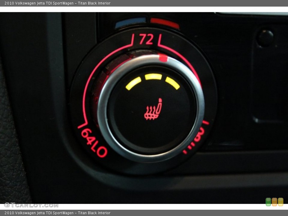 Titan Black Interior Controls for the 2010 Volkswagen Jetta TDI SportWagen #76324790