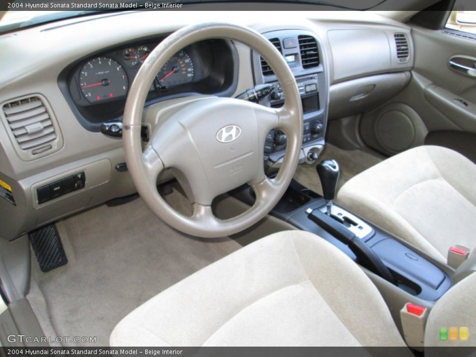 Beige 2004 Hyundai Sonata Interiors