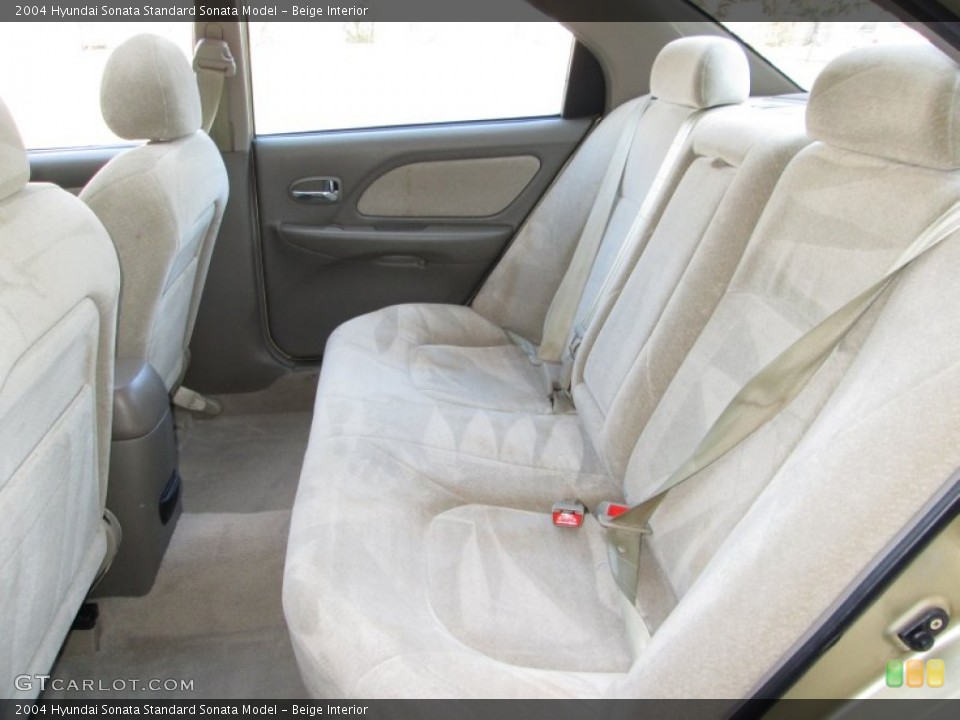 Beige Interior Rear Seat for the 2004 Hyundai Sonata  #76324834