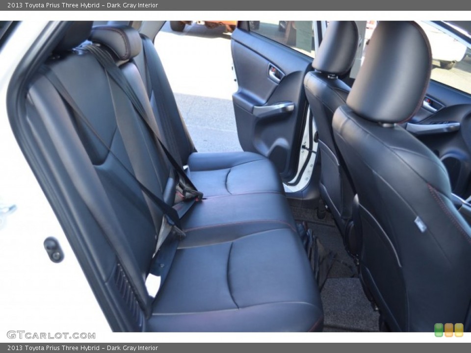 Dark Gray Interior Rear Seat for the 2013 Toyota Prius Three Hybrid #76325543