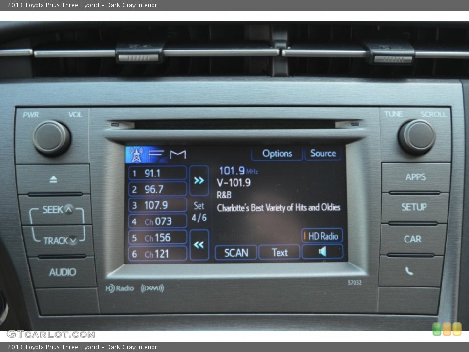 Dark Gray Interior Audio System for the 2013 Toyota Prius Three Hybrid #76325684
