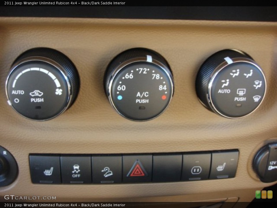 Black/Dark Saddle Interior Controls for the 2011 Jeep Wrangler Unlimited Rubicon 4x4 #76326930