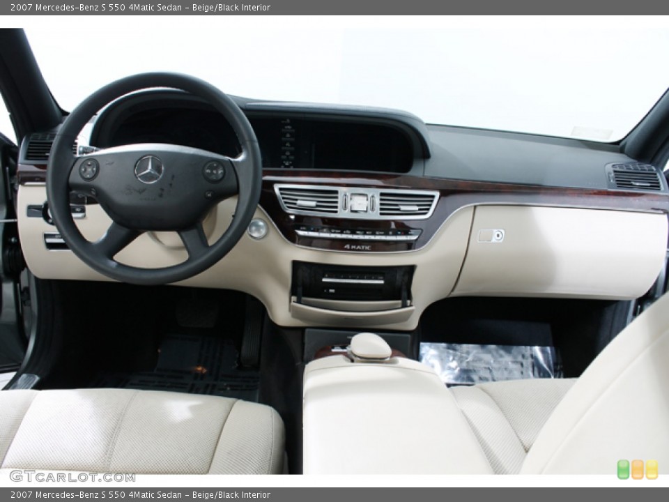 Beige/Black Interior Dashboard for the 2007 Mercedes-Benz S 550 4Matic Sedan #76327946