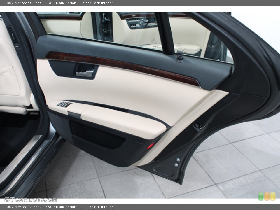 Beige/Black Interior Door Panel for the 2007 Mercedes-Benz S 550 4Matic Sedan #76328060