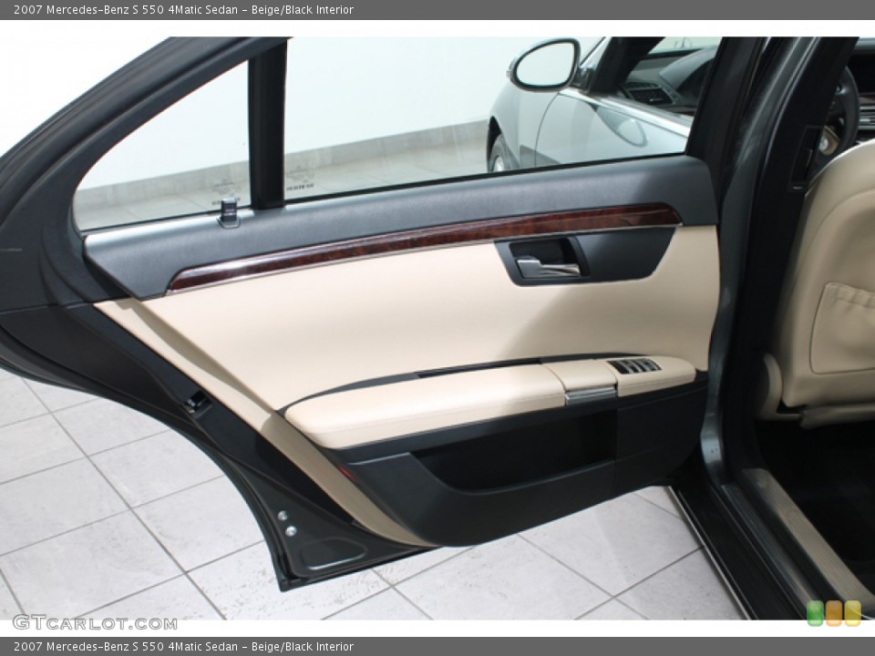 Beige/Black Interior Door Panel for the 2007 Mercedes-Benz S 550 4Matic Sedan #76328080