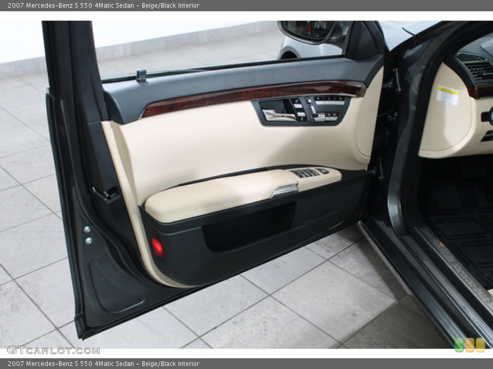 Beige/Black Interior Door Panel for the 2007 Mercedes-Benz S 550 4Matic Sedan #76328101