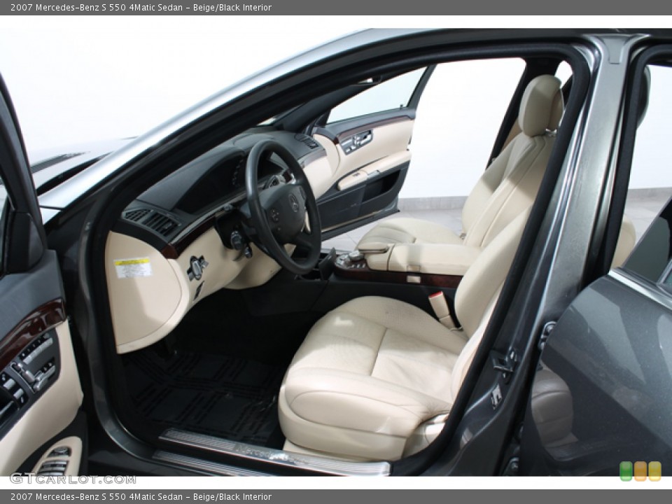 Beige/Black Interior Photo for the 2007 Mercedes-Benz S 550 4Matic Sedan #76328135