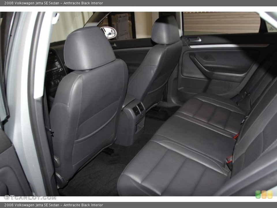 Anthracite Black Interior Rear Seat for the 2008 Volkswagen Jetta SE Sedan #76328318