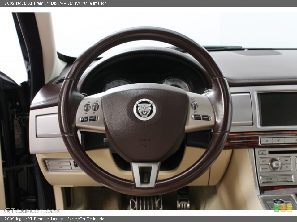 Barley/Truffle Interior Steering Wheel for the 2009 Jaguar XF Premium Luxury #76329942