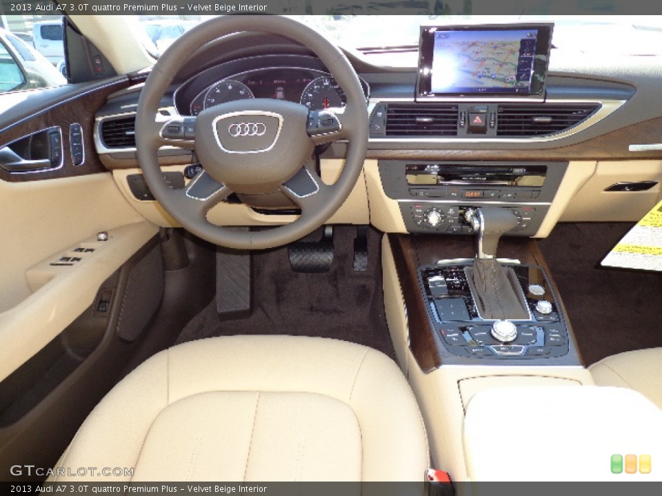 Velvet Beige Interior Dashboard for the 2013 Audi A7 3.0T quattro Premium Plus #76329992