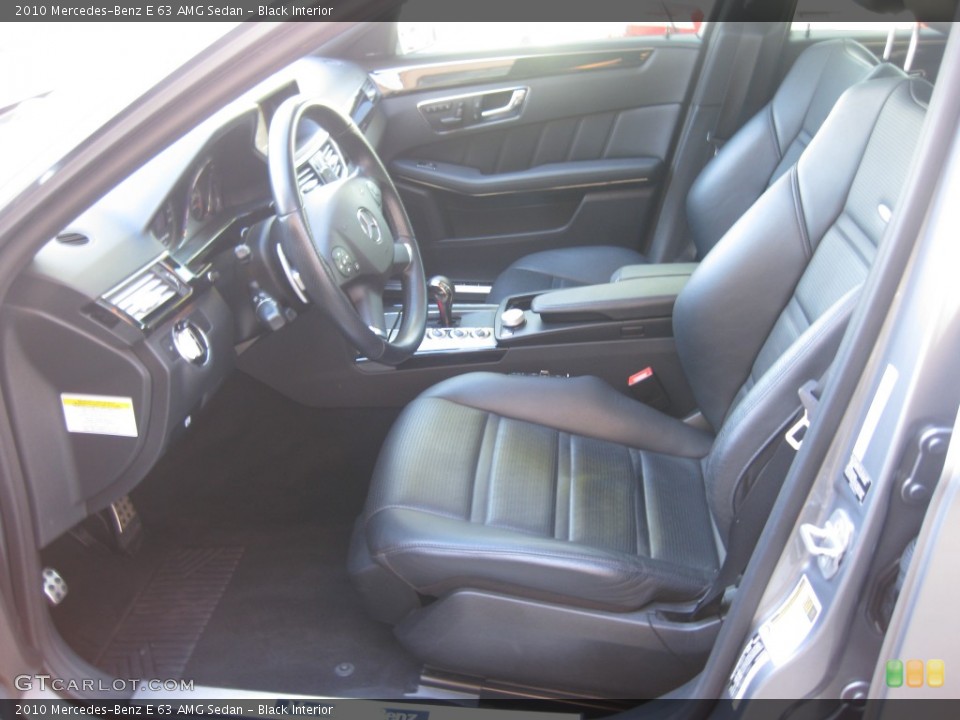 Black Interior Front Seat for the 2010 Mercedes-Benz E 63 AMG Sedan #76330544