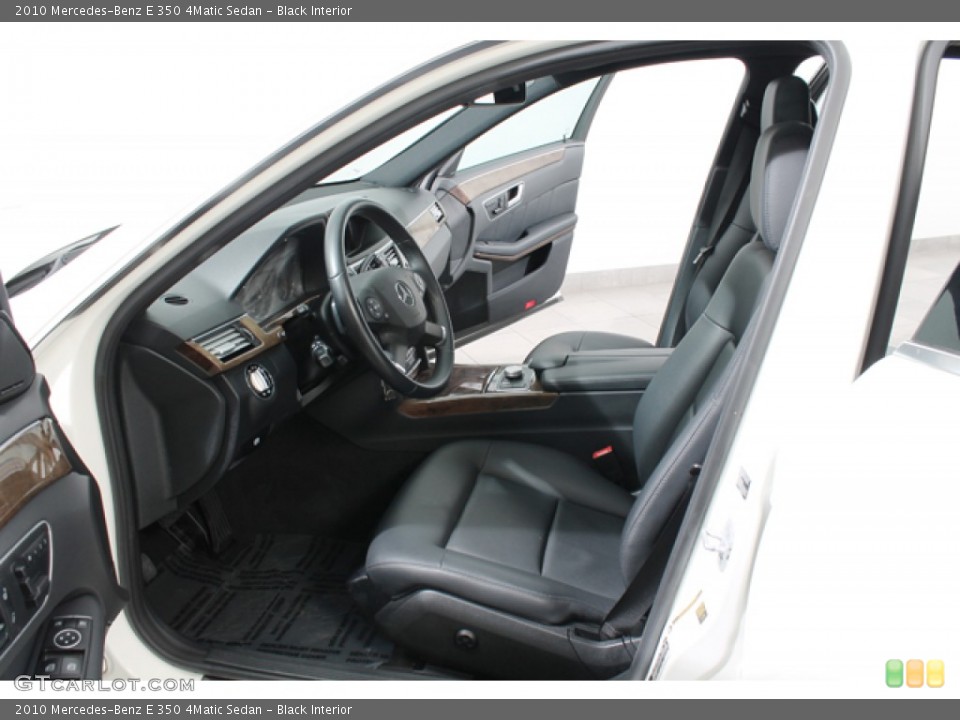 Black Interior Front Seat for the 2010 Mercedes-Benz E 350 4Matic Sedan #76330724