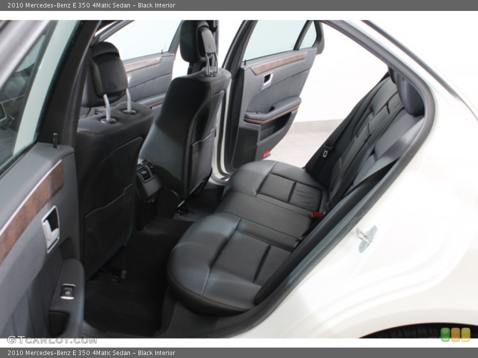 Black Interior Rear Seat for the 2010 Mercedes-Benz E 350 4Matic Sedan #76330727