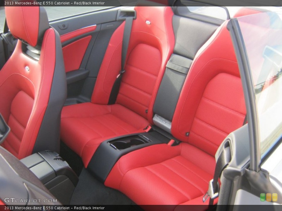 Red/Black Interior Rear Seat for the 2013 Mercedes-Benz E 550 Cabriolet #76331732