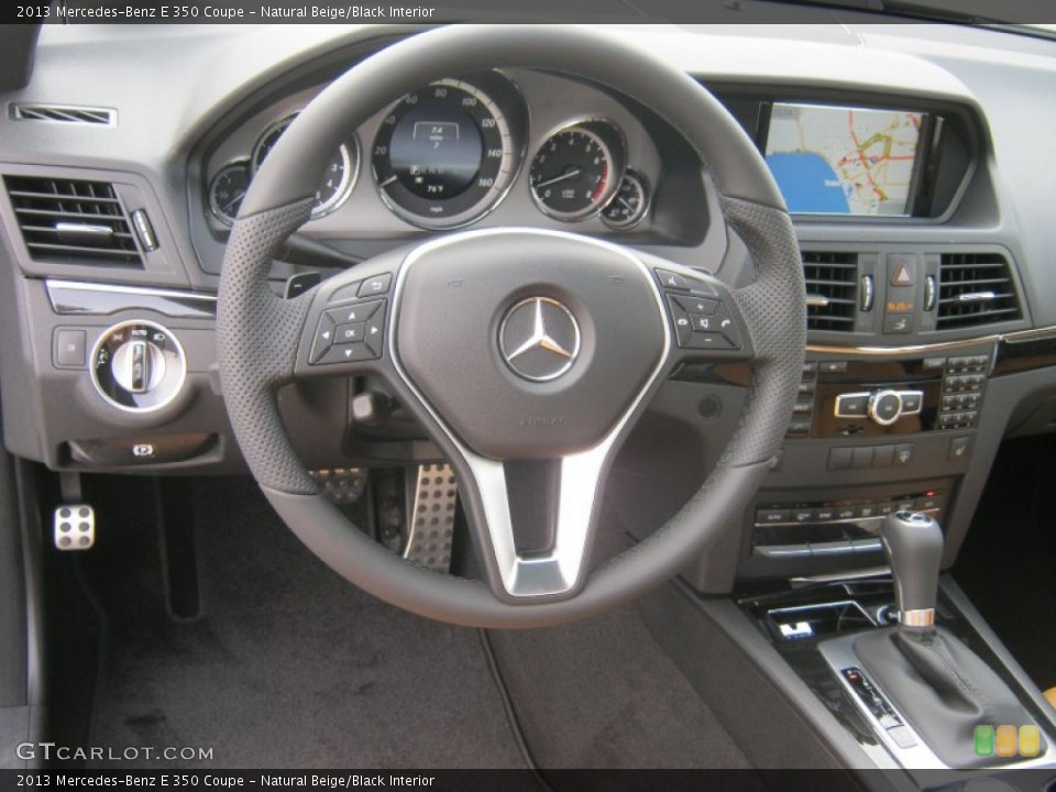 Natural Beige/Black Interior Steering Wheel for the 2013 Mercedes-Benz E 350 Coupe #76331774