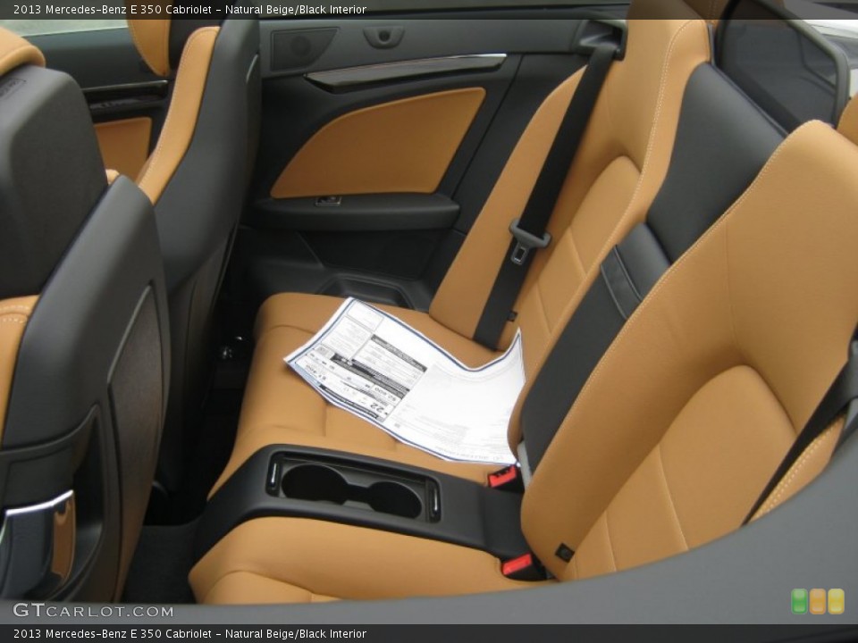 Natural Beige/Black Interior Rear Seat for the 2013 Mercedes-Benz E 350 Cabriolet #76331798