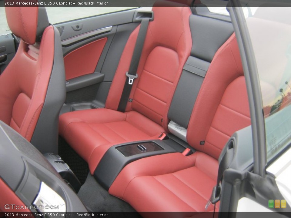 Red/Black Interior Rear Seat for the 2013 Mercedes-Benz E 350 Cabriolet #76331831