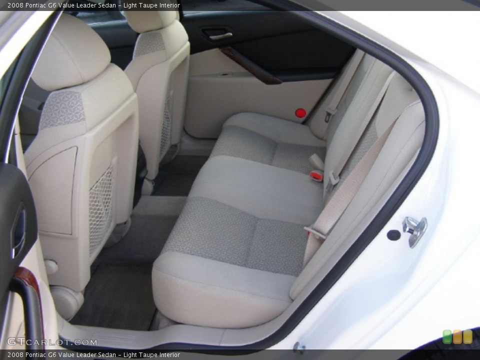 Light Taupe Interior Rear Seat for the 2008 Pontiac G6 Value Leader Sedan #76333615