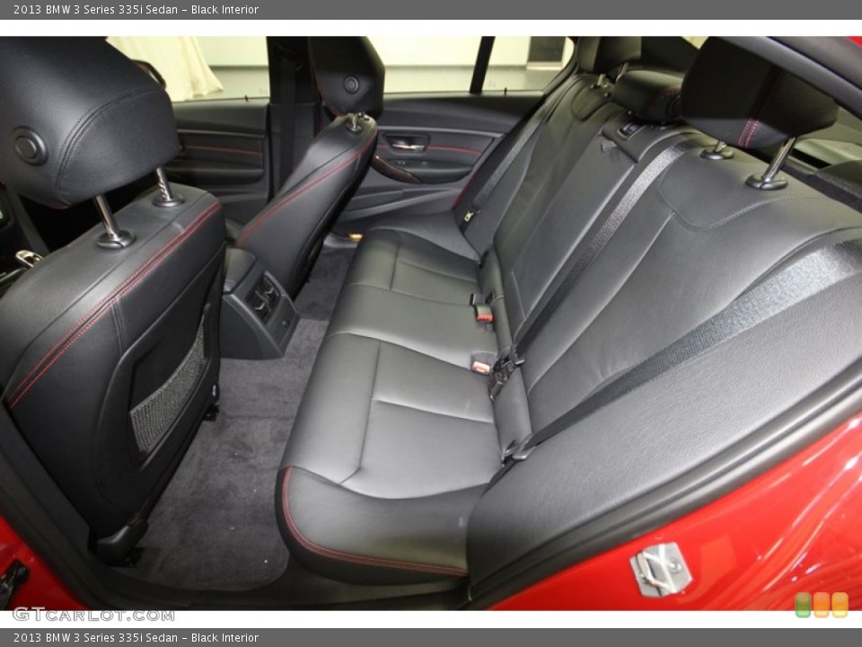 Black Interior Rear Seat for the 2013 BMW 3 Series 335i Sedan #76334068
