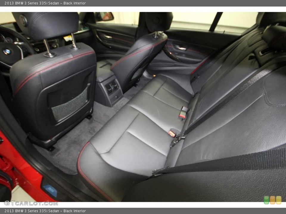 Black Interior Rear Seat for the 2013 BMW 3 Series 335i Sedan #76334349