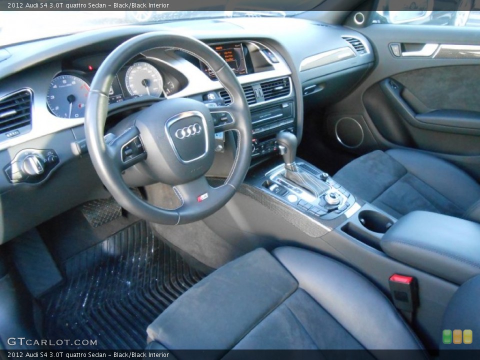 Black/Black 2012 Audi S4 Interiors