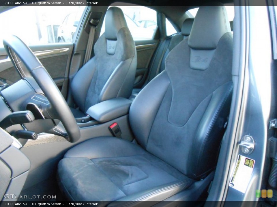 Black/Black Interior Front Seat for the 2012 Audi S4 3.0T quattro Sedan #76334649