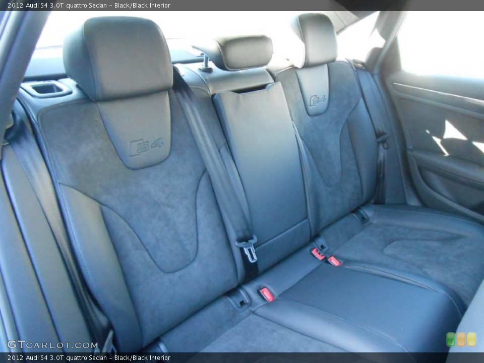 Black/Black Interior Rear Seat for the 2012 Audi S4 3.0T quattro Sedan #76334758