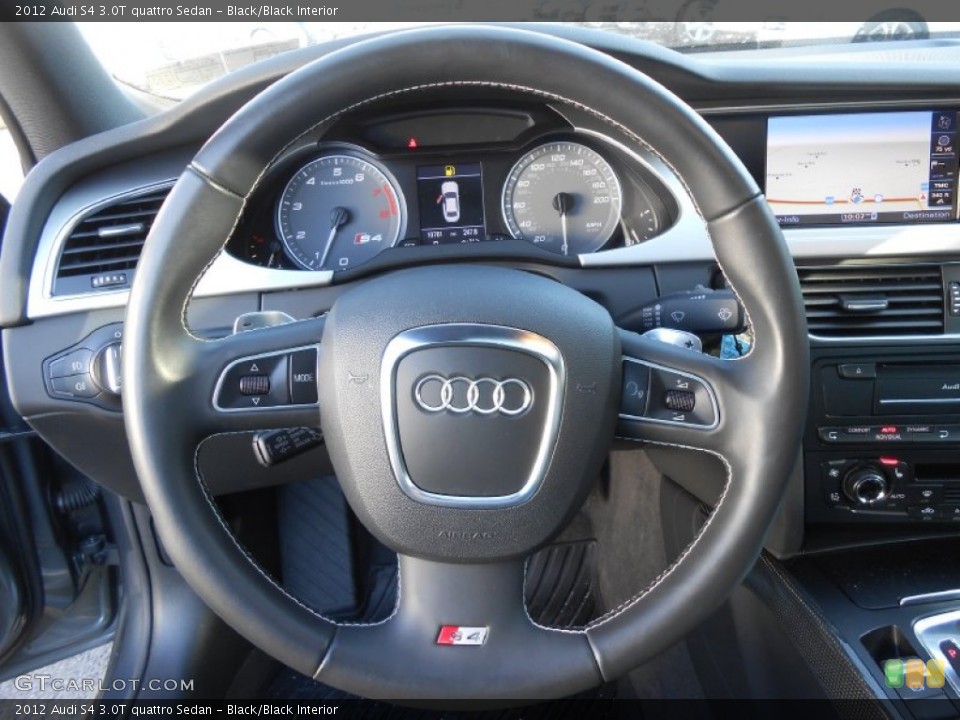 Black/Black Interior Steering Wheel for the 2012 Audi S4 3.0T quattro Sedan #76335034
