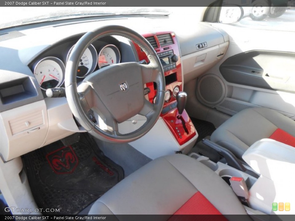 Pastel Slate Gray/Red Interior Photo for the 2007 Dodge Caliber SXT #76335287