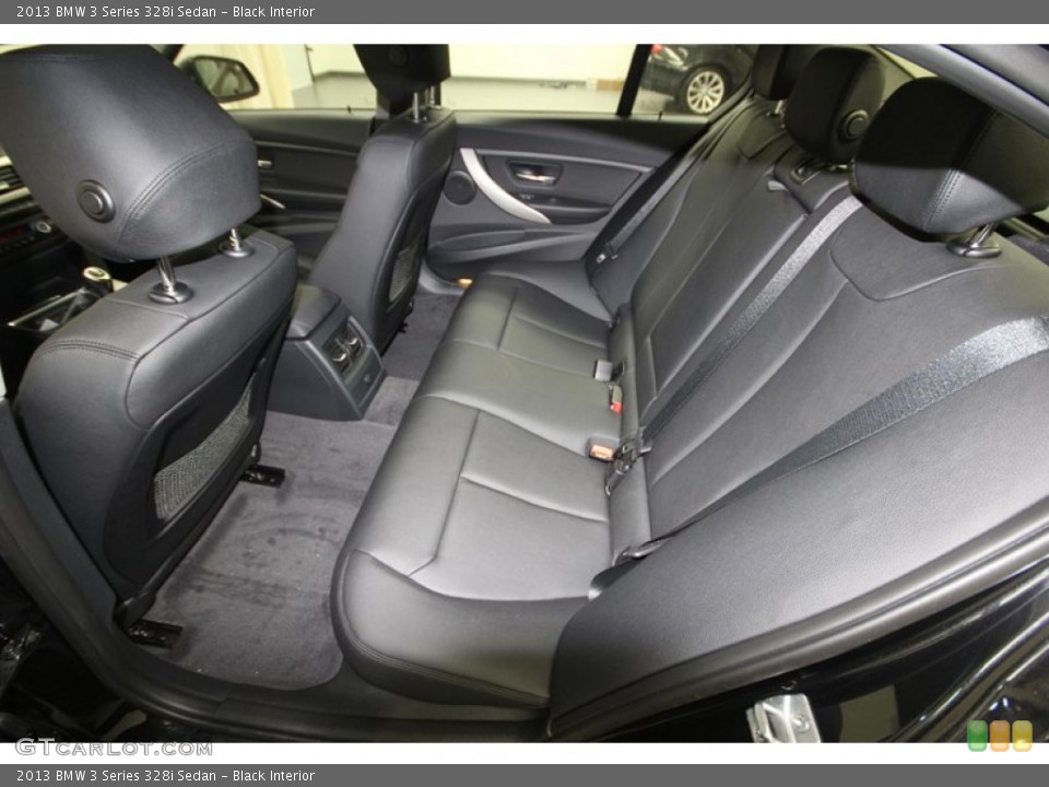Black Interior Rear Seat for the 2013 BMW 3 Series 328i Sedan #76335288