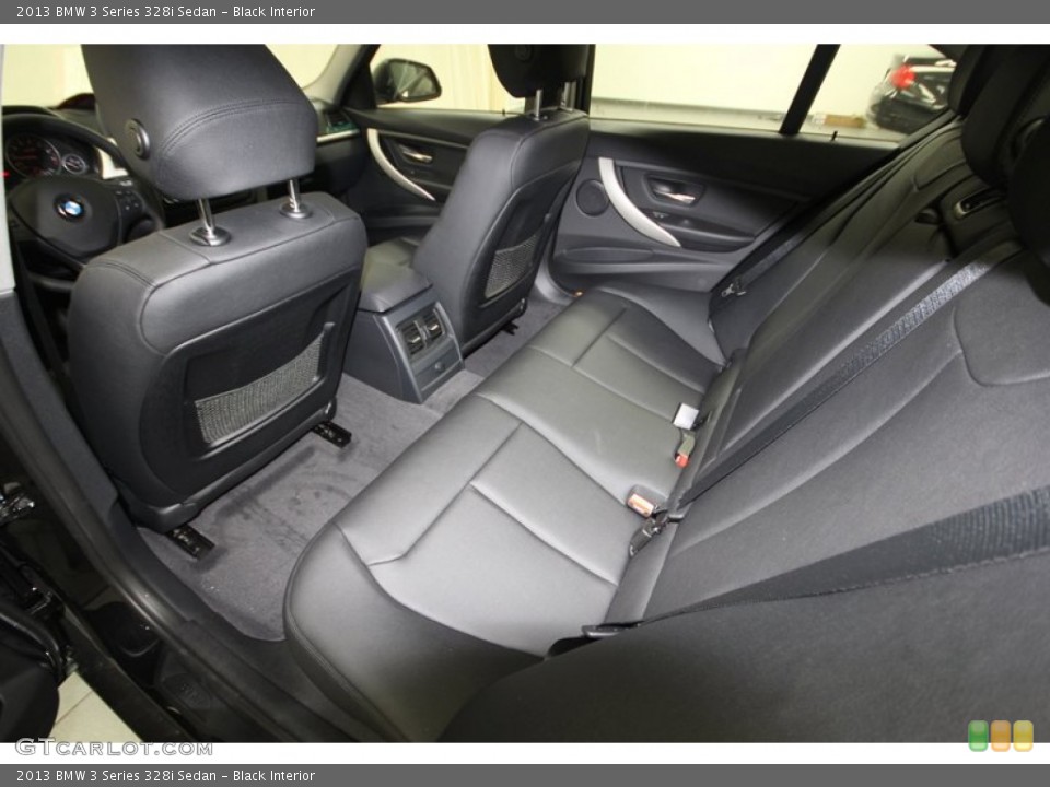 Black Interior Rear Seat for the 2013 BMW 3 Series 328i Sedan #76335528