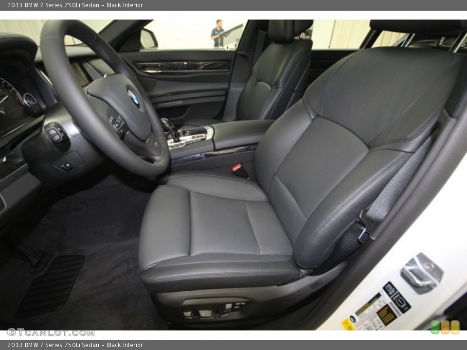 Black Interior Front Seat for the 2013 BMW 7 Series 750Li Sedan #76339066