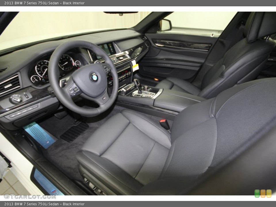 Black Interior Prime Interior for the 2013 BMW 7 Series 750Li Sedan #76339213