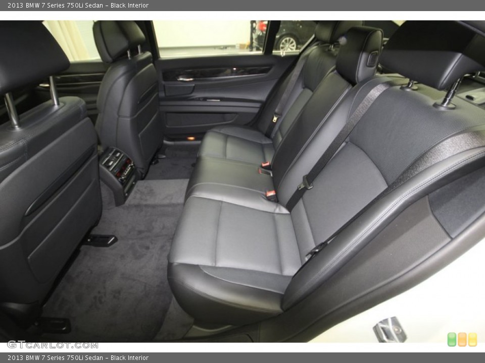 Black Interior Rear Seat for the 2013 BMW 7 Series 750Li Sedan #76339231