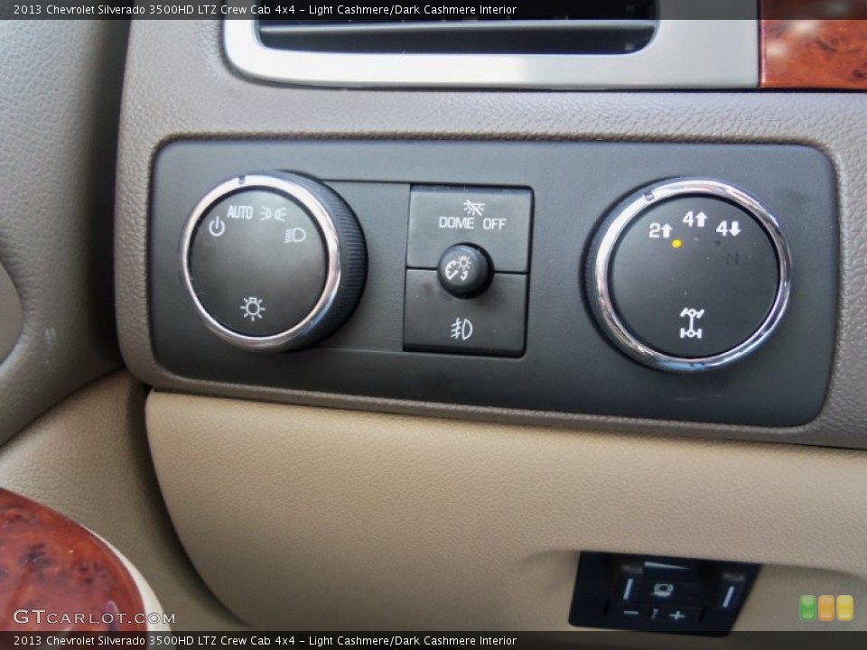 Light Cashmere/Dark Cashmere Interior Controls for the 2013 Chevrolet Silverado 3500HD LTZ Crew Cab 4x4 #76339966
