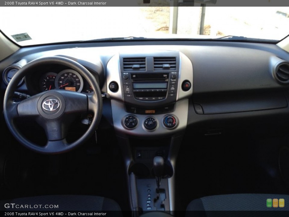 Dark Charcoal Interior Dashboard for the 2008 Toyota RAV4 Sport V6 4WD #76341109