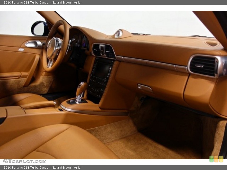 Natural Brown Interior Dashboard for the 2010 Porsche 911 Turbo Coupe #76341955