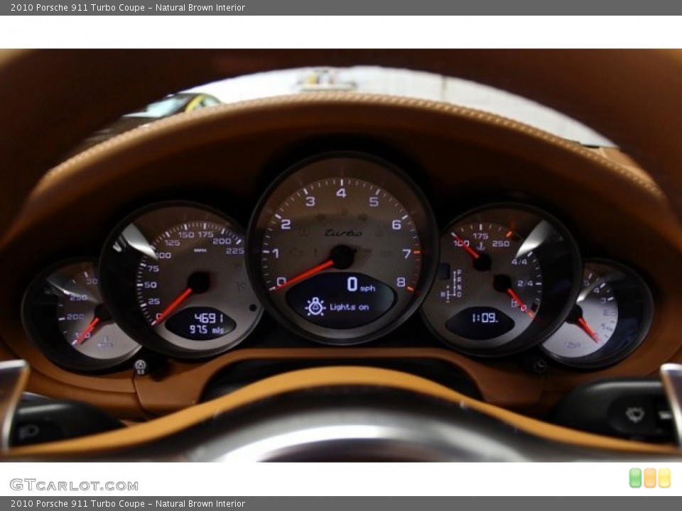 Natural Brown Interior Gauges for the 2010 Porsche 911 Turbo Coupe #76342053