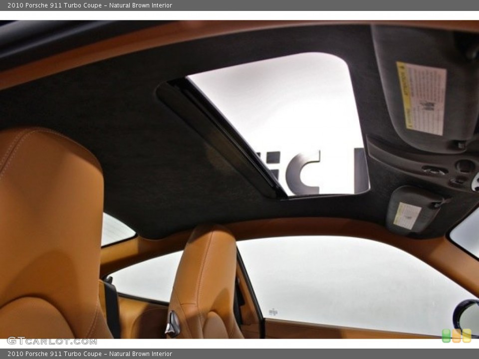 Natural Brown Interior Sunroof for the 2010 Porsche 911 Turbo Coupe #76342153