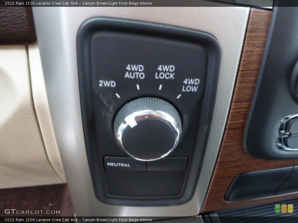 Canyon Brown/Light Frost Beige Interior Controls for the 2013 Ram 1500 Laramie Crew Cab 4x4 #76342618