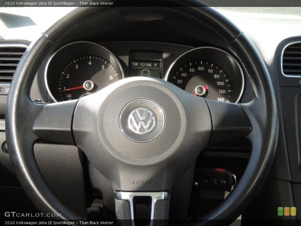 Titan Black Interior Steering Wheel for the 2010 Volkswagen Jetta SE SportWagen #76343497