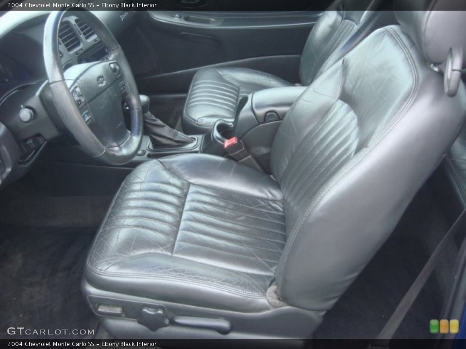Ebony Black Interior Photo for the 2004 Chevrolet Monte Carlo SS #76343743