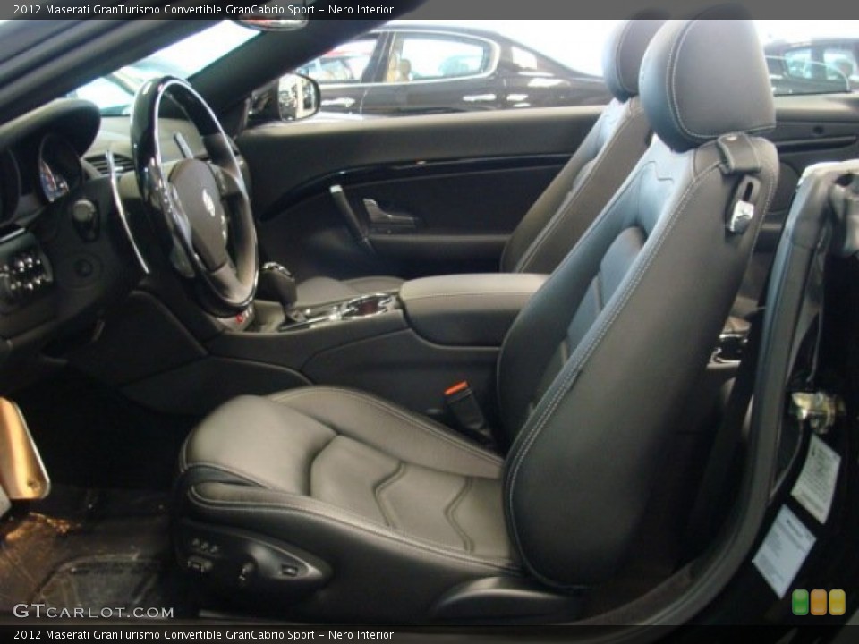 Nero Interior Front Seat for the 2012 Maserati GranTurismo Convertible GranCabrio Sport #76344061