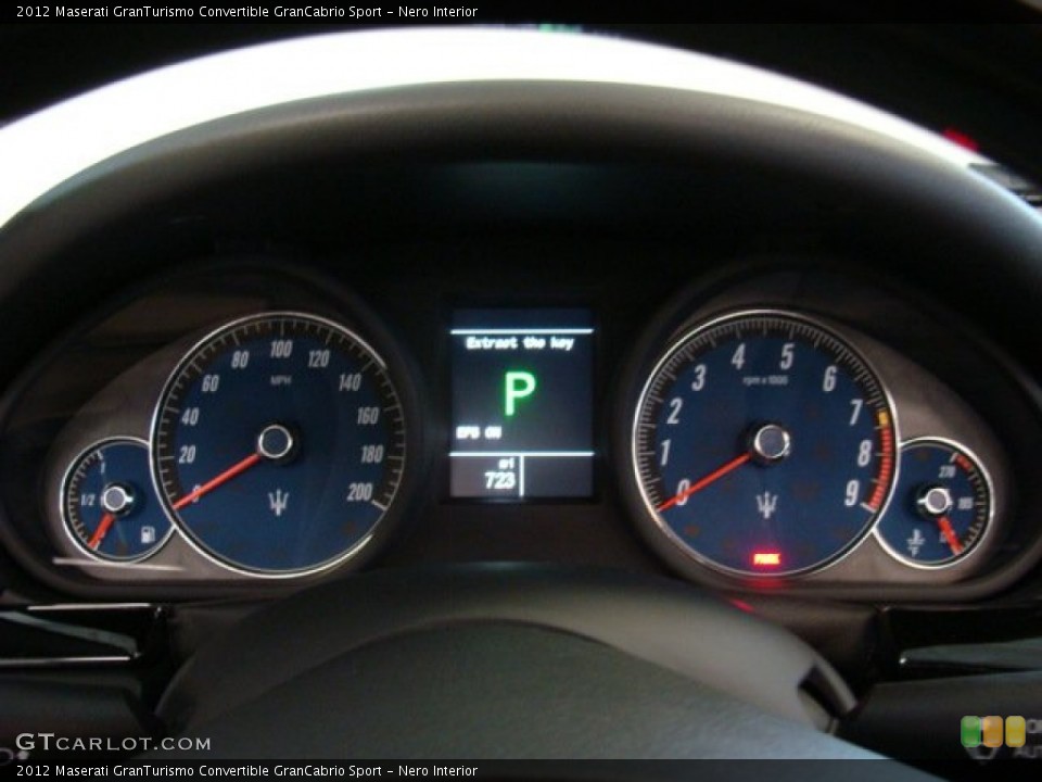 Nero Interior Gauges for the 2012 Maserati GranTurismo Convertible GranCabrio Sport #76344157
