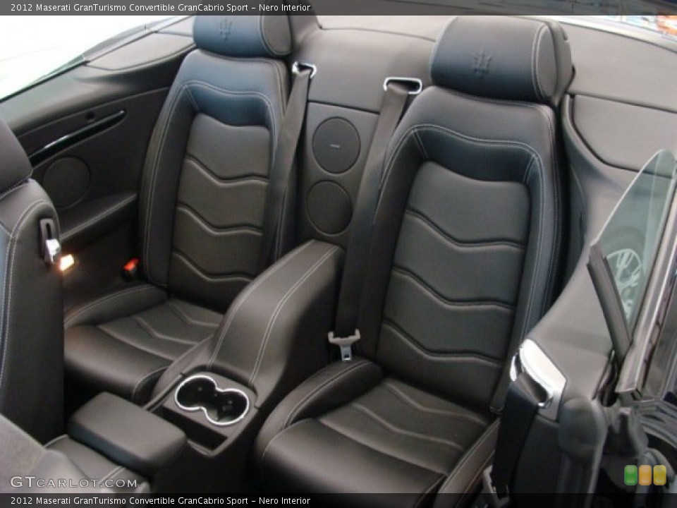 Nero Interior Rear Seat for the 2012 Maserati GranTurismo Convertible GranCabrio Sport #76344229