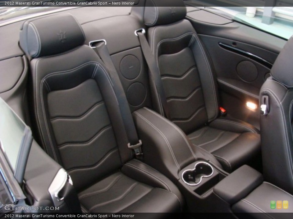 Nero Interior Rear Seat for the 2012 Maserati GranTurismo Convertible GranCabrio Sport #76344242