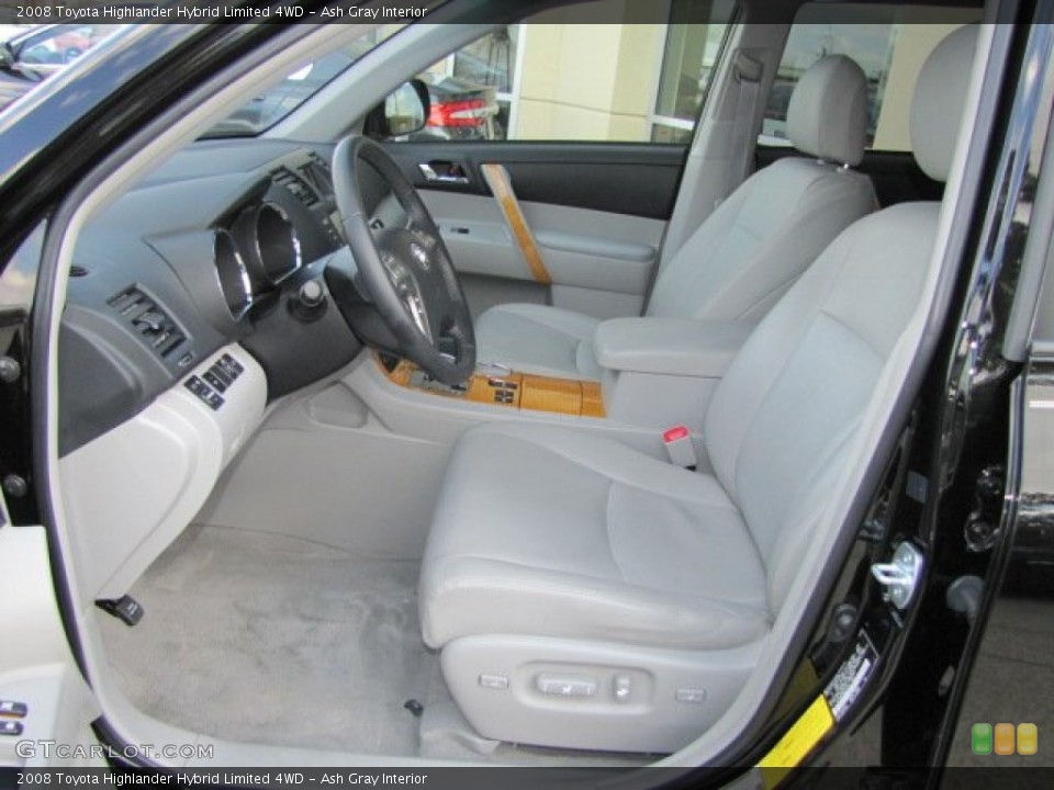 Ash Gray Interior Front Seat for the 2008 Toyota Highlander Hybrid Limited 4WD #76347028