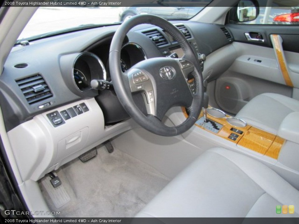 Ash Gray Interior Prime Interior for the 2008 Toyota Highlander Hybrid Limited 4WD #76347196